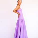 Vestido Longo em Crepe Fosco com Cadeirão – REF: OD103