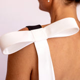 Vestido Longo em Zibeline Bicolor com Laços Imponentes – REF: OD101