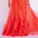 Vestido Longo em Tule Fluido com Gola Halter – REF: OD72