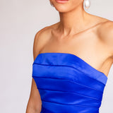 Vestido Tubinho Tomara que Caia em Zibeline com Recortes Horizontais – REF: OD96