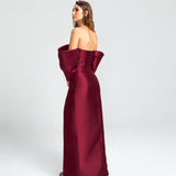 Vestido Longo em Zibeline com Mangas Volumosas e Super Fenda – REF: OD67