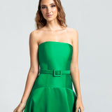 Vestido Longo em Zibeline com Cintura Baixa, Cinto Forrado e Saia Godê – REF: OD63