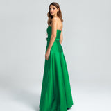 Vestido Longo em Zibeline com Cintura Baixa, Cinto Forrado e Saia Godê – REF: OD63