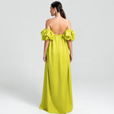 Vestido Longo em Cetim Amplo e Fluido – REF: OD68