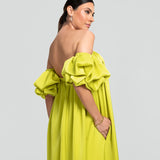 Vestido Longo em Cetim Amplo e Fluido – REF: OD68
