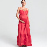 Vestido Longo em Tafetá Tomara que Caia com Saia em Camadas – REF: EG41