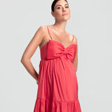 Vestido Longo em Tafetá Tomara que Caia com Saia em Camadas – REF: EG41