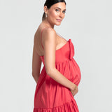 Vestido Longo em Tafetá Tomara que Caia com Saia em Camadas – REF: EG41