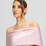 Vestido Longo em Zibeline Ombro a Ombro com Pala Estruturada – REF: OD62