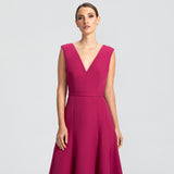 Vestido Longo em Crepe com Decote Profundo e Laço nas Costas – REF: EG33