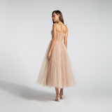 Vestido Midi em Tule com Paetês e Laços nos Ombros – REF: EG06/2