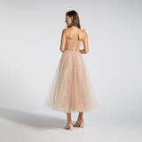 Vestido Midi em Tule com Paetês e Laços nos Ombros – REF: EG06/2