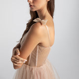 Vestido Midi em Tule com Paetês e Laços nos Ombros – REF: EG06/2